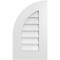 Ekena Millwork Quarter Round Top Left Surface Mount PVC Gable Vent w/ 3-1/2"W x 1"P Standard Frame, 14"W x 24"H GVPQL14X2401SN - alternate 1